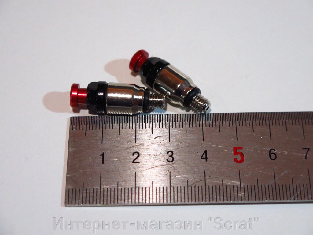 Воздушные клапана передней вилки M5 красные от компании Интернет-магазин "Scrat" - фото 1