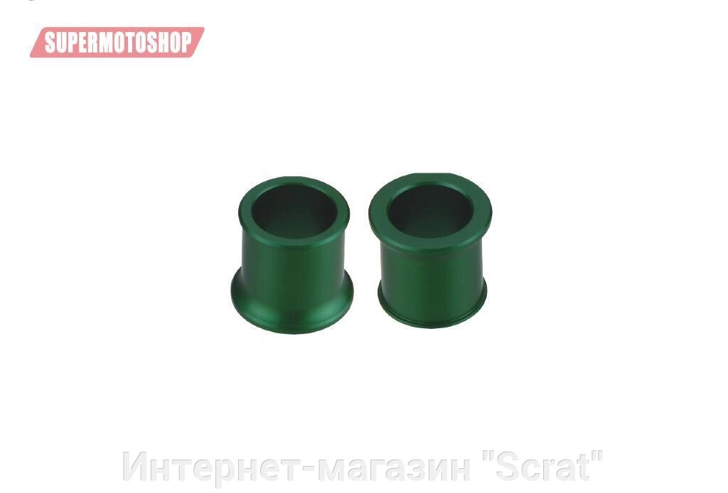 WSF-04 Green Проставки переднего колеса мотоцикла KX250/250F/450F, зеленый от компании Интернет-магазин "Scrat" - фото 1