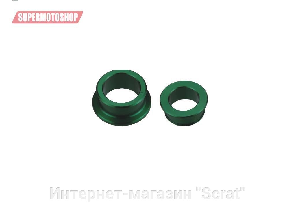 WSR-04 Green Проставки заднего колеса мотоцикла KX125/250/250F/450F/RMZ250, зеленый от компании Интернет-магазин "Scrat" - фото 1