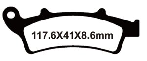 YL-F238 Тормозные колодки дисковые мото YONGLI Organic (FDB2105P)