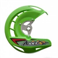 Защита переднего диска в сборе ACCEL Kawasaki KX125/250 06-08 KXF250 06-20 450 06-18 KLX 08-19 Зелен от компании Интернет-магазин "Scrat" - фото 1