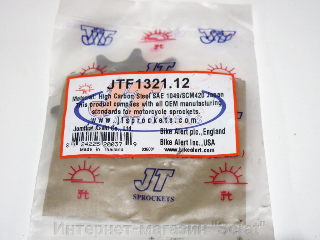 Звезда передняя JT F 1321.12 Honda XR 250 от компании Интернет-магазин "Scrat" - фото 1