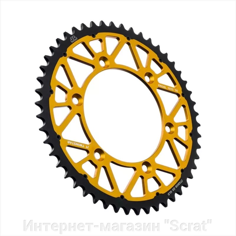 Звезда ведомая алюминиевая/стальная JTX808 47GR от компании Интернет-магазин "Scrat" - фото 1