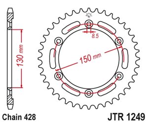 Звезда ведомая для мотоцикла JTR1249.51