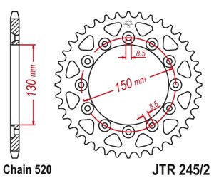 Звезда ведомая для мотоцикла JTR245/2.51