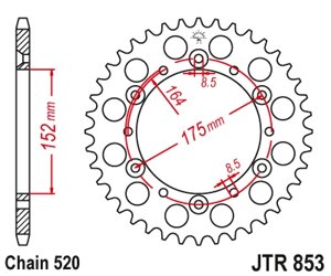 Звезда ведомая для мотоцикла RK B4462-42 (JTR853-42)