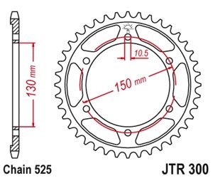 Звезда ведомая для мотоцикла RK B5610-47 (JTR300-47)