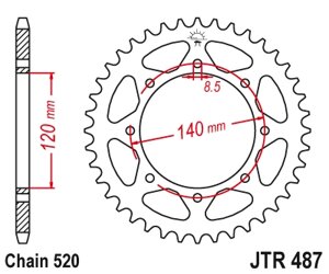 Звезда ведомая JTR487-47