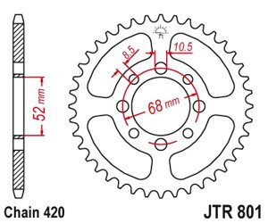 Звезда ведомая JTR801 54