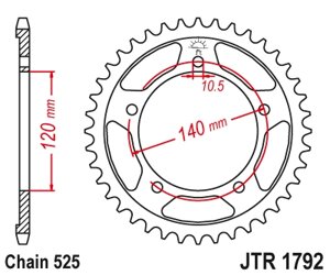 Звезда ведомая Suzuki DL 650 JTR 1792.47