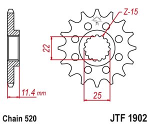 Звезда ведущая JTF1902-15