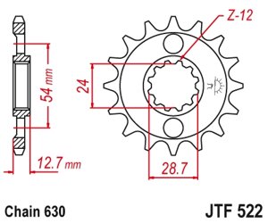 Звезда ведущая JTF522-15