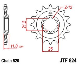 Звезда ведущая JTF824 14SC