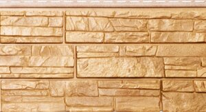 Цокольная панель под камень Гранд Лайн "Я-фасад" Крымский сланец Песок Gra