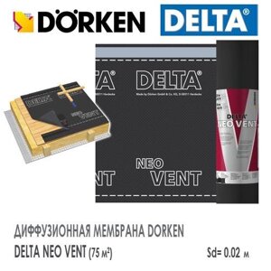 Диффузионная мембрана Dorken Delta-Neo-Vent Гидро-паро-влагоизоляционны