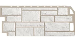 Фасадная панель FineBer Камень (Мелованный белый) 1137x470 E0121489