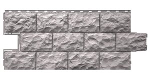 Фасадная панель под камень FineBer Дачный Доломит Светло-серый 1120x473 E01