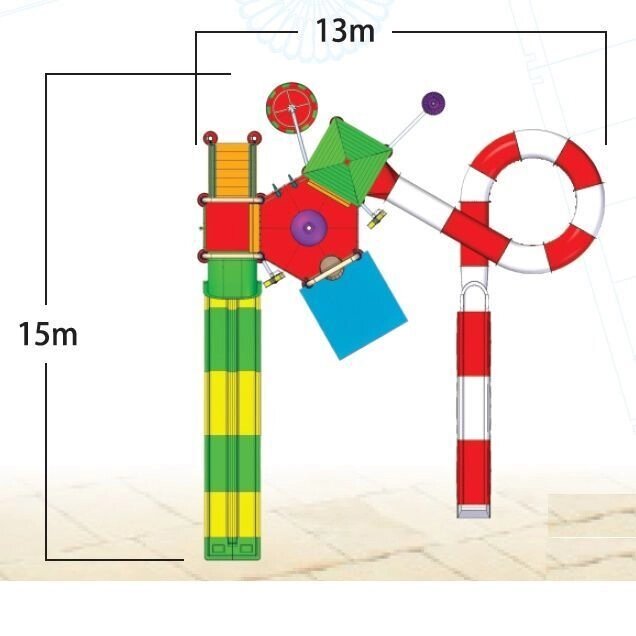 Комплекс водных горок Arihant WAPS 3B (15.0х13.0 м) от компании "ТК ВАШ ДОМ" - фото 1