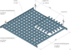 Подвесной потолок грильято