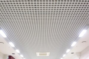 Потолок грильято 50x50 белый