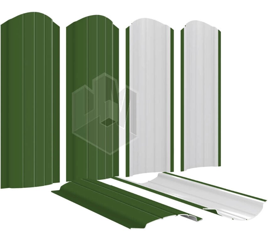 Штакетник для забора Полукруглый 110мм RAL6002 Зеленый лист высота 1.5 метра от компании "ТК ВАШ ДОМ" - фото 1