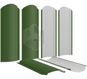 Штакетник металлический Фигурный 110мм RAL6002 Зеленый лист
