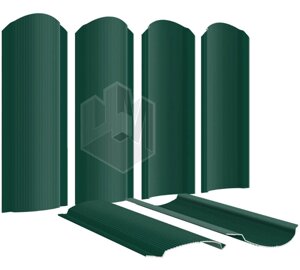 Штакетник металлический Фигурный 110мм RAL6005/6005 Зеленый мох 2-х сторонний