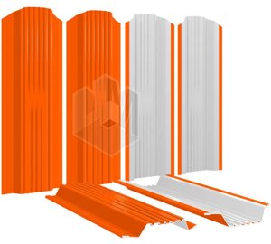 Штакетник металлический Плетенка 115мм RAL2004 Оранжевый Апельсин