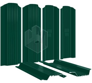 Штакетник металлический Плетенка 115мм RAL6005/6005 Зеленый мох 2-х сторонний