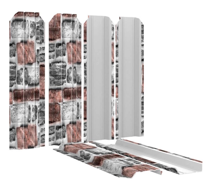 Штакетник металлический Узкий 85мм Кирпич Зольный Printech Корея от компании "ТК ВАШ ДОМ" - фото 1