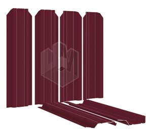 Штакетник металлический Узкий 85мм RAL3005/3005 Красное вино 2-х сторонний