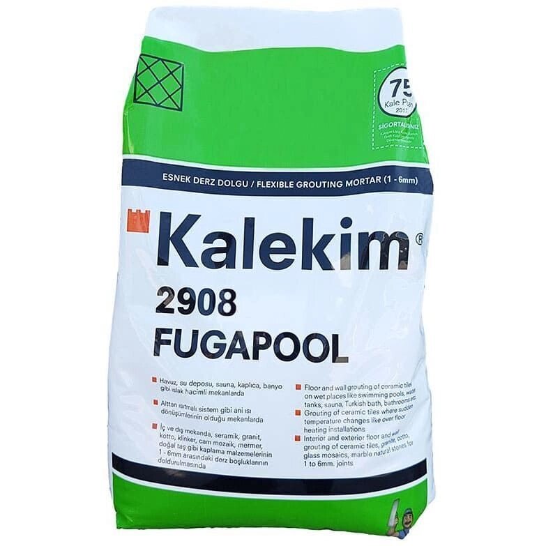 Влагостойкая затирка для швов Kalekim Fugapool 2908 (5 кг) Средиземноморский голубой от компании "ТК ВАШ ДОМ" - фото 1