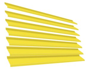 Забор-жалюзи из ламелей ЭКО-Z RAL1018 Желтый металлическая