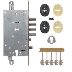 Замок врезной Mottura (Моттура) двухсистемный 54.787, ключ 60 мм