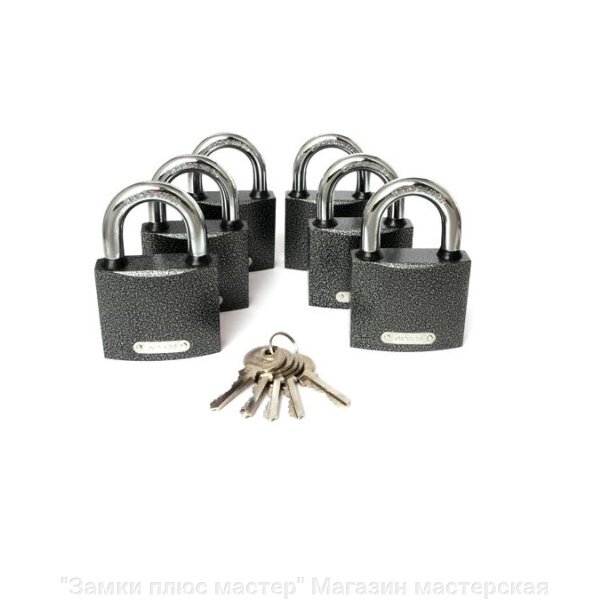 Замок навесной  Апекс PD-01-63 с одной секретностью (6Locks+5Keys) от компании "Замки плюс мастер" Магазин мастерская дверных замков. - фото 1