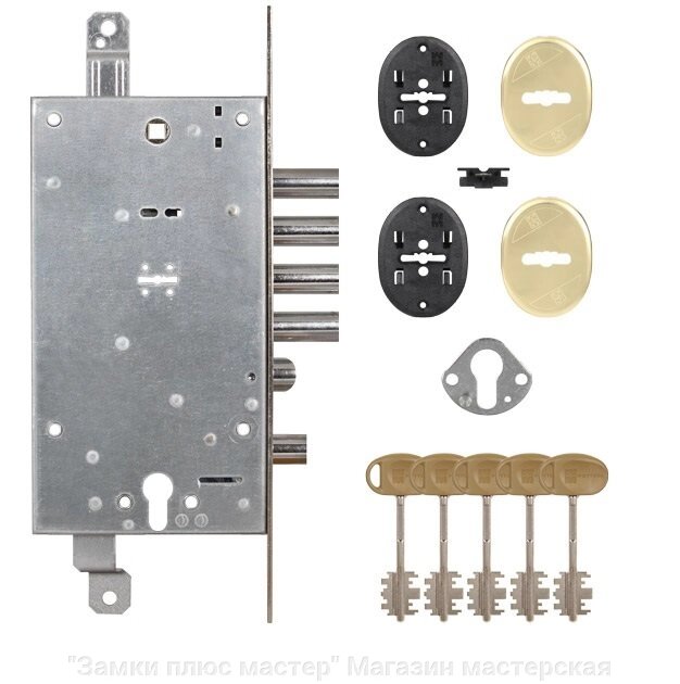 Замок врезной Mottura (Моттура) двухсистемный 54.787, ключ 60 мм от компании "Замки плюс мастер" Магазин мастерская дверных замков. - фото 1