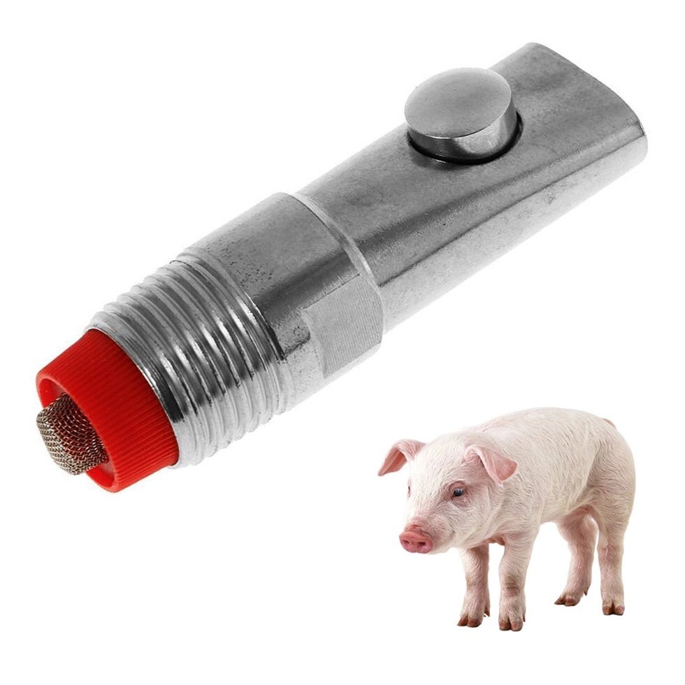 Кнопочная поилка для свиноматок и хряков НП-26 от компании Интернет-магазин "Мадана" - фото 1