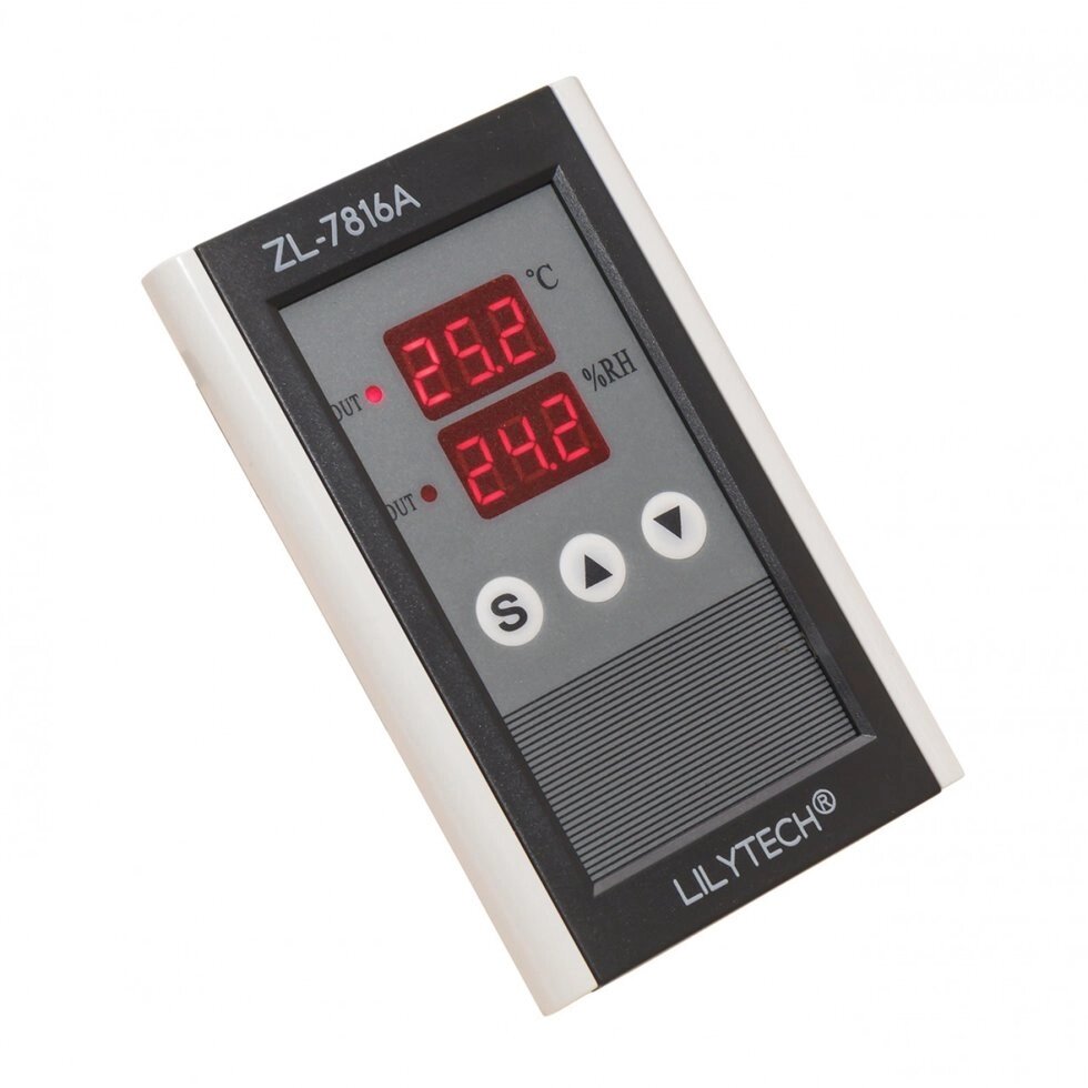 Терморегулятор LILYTECH ZL-7816A  бескорпусной (темп + влажность) - особенности