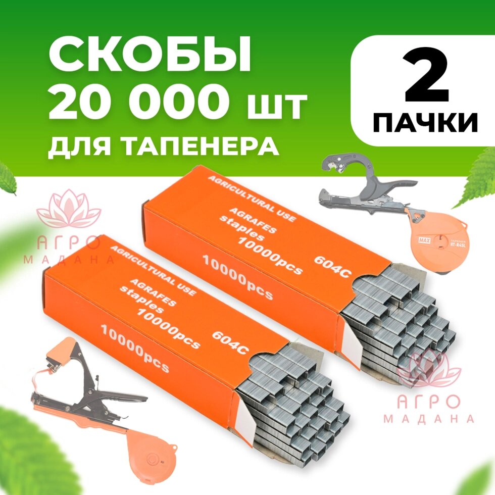 Скобы для тапенера Tapetool 2 упаковки (в каждой по 10.000 штук) от компании Интернет-магазин "Мадана" - фото 1