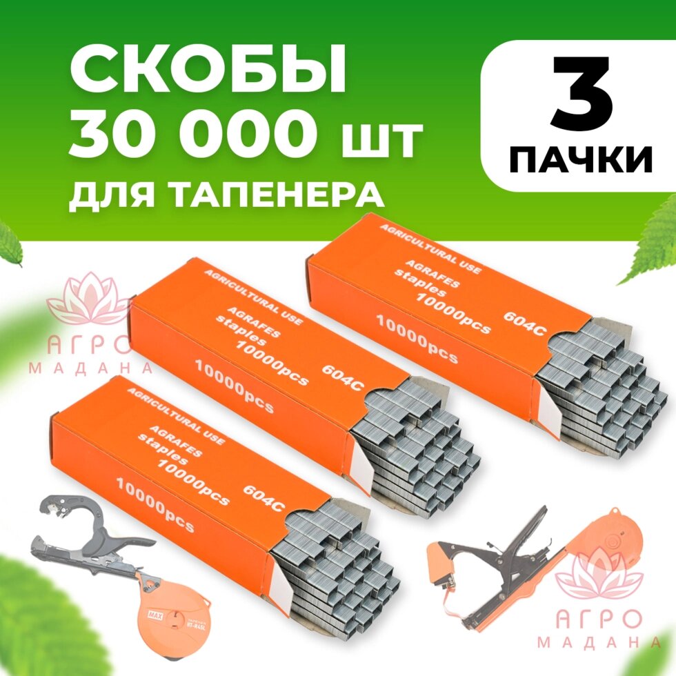 Скобы для тапенера Tapetool 3 упаковки (в каждой по 10.000 штук) от компании Интернет-магазин "Мадана" - фото 1