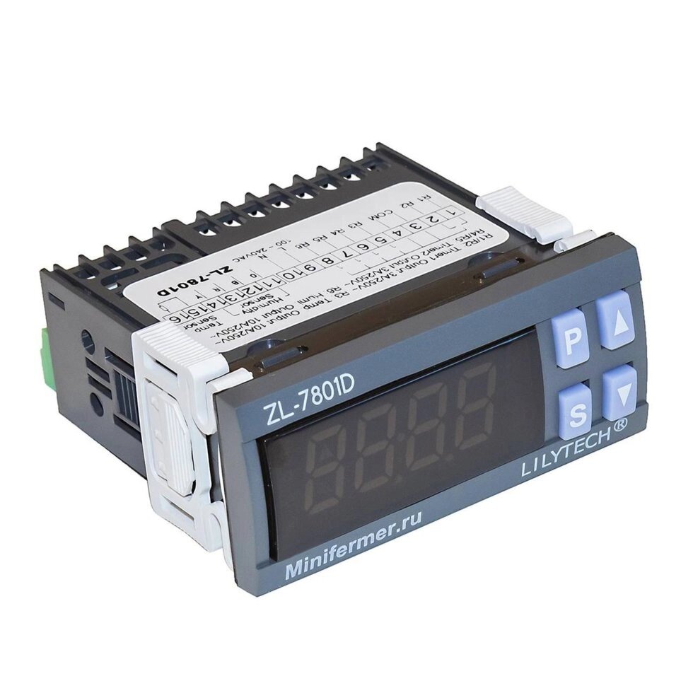 Терморегулятор LILYTECH ZL-7801D (темп + влажность + 2 таймера+сигнализация) от компании Интернет-магазин "Мадана" - фото 1