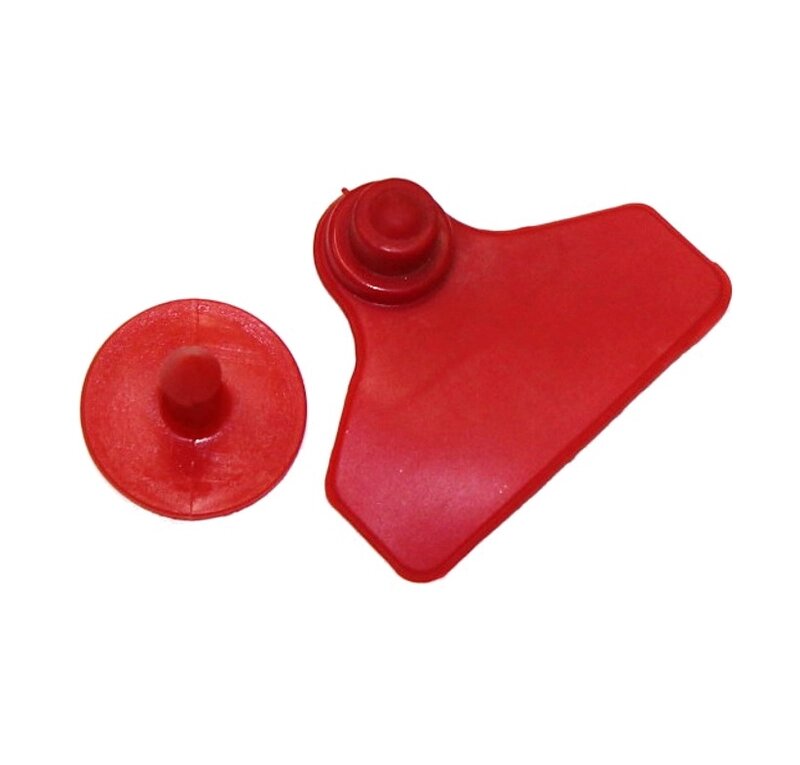 Бирка ушная двойная красная малая 5045 мм от компании Техника в дом - фото 1