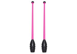 Булавы для художественной гимнастики комбинированные Нужный спорт 45 см розово-черный
