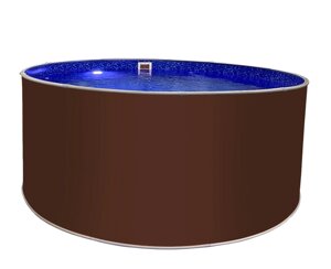 Круглый бассейн Лагуна 2,51,25 м темный шоколад
