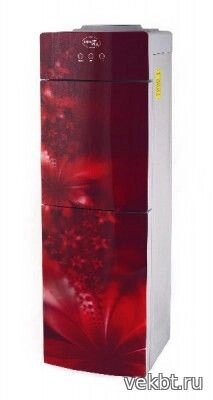 Кулер напольный Aqua Well 2-JX-5 ПК стекло с цветами от компании Техника в дом - фото 1
