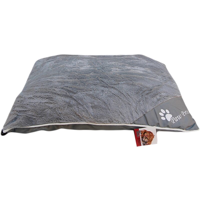 Лежак-подушка серый 100x73x15 см со съемным чехлом на молнии от компании Техника в дом - фото 1