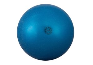 Мяч для художественной гимнастики Нужный спорт Металлик с блестками 19 см синий