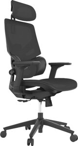 Кресло Cactus CS-CHR-MC01-BK черный сет./эко. кожа с подголов. крестов. пластик в Москве от компании Техника в дом
