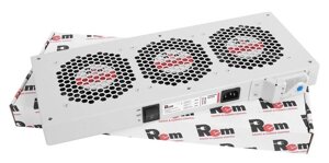 Модуль вентиляторный Rem (R-FAN-3T) 3 вент. с термостатом серый (упак.:1шт)