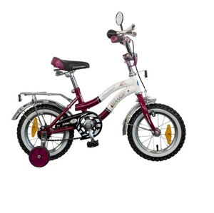 Велосипед ZEBRA 12" (бордово-белый)